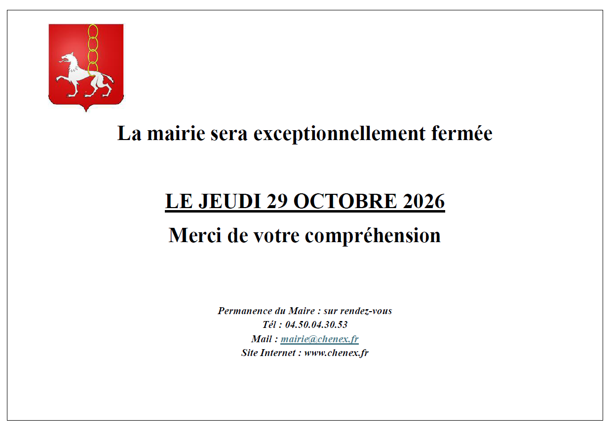 fermeture mairie
