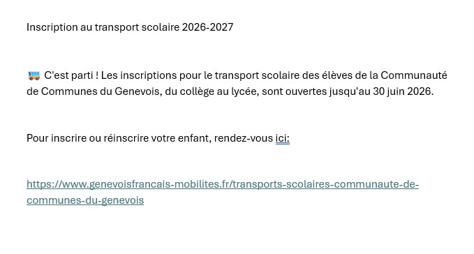 inscription scolaire